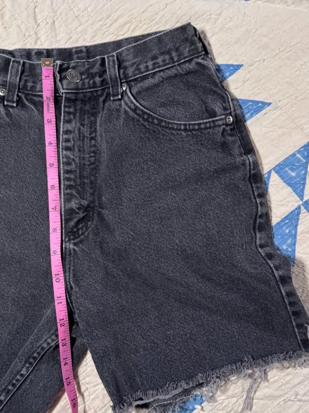 Vintage Lee Black Denim Cutoff Shorts